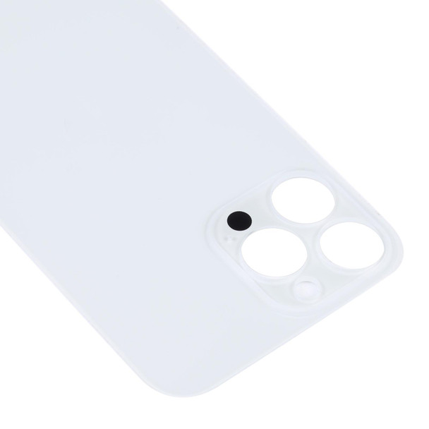 Easy Replacement Big Camera Hole Glass Back Battery Cover for iPhone 14 Pro Max(White)