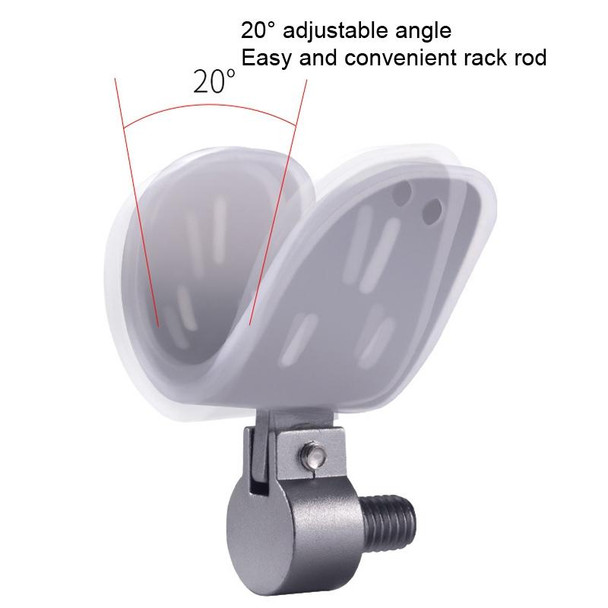 2 PCS Aluminum Alloy Rod Head Universal Anti-Slip Luminous Front Fork Head, Style: Wide Gray