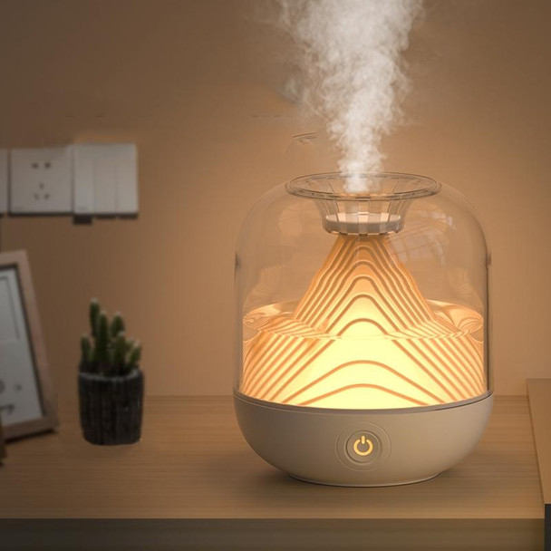 FX-039 USB Charging Ambient Light Humidifier Mountain Mini Wireless Humidifier(White)