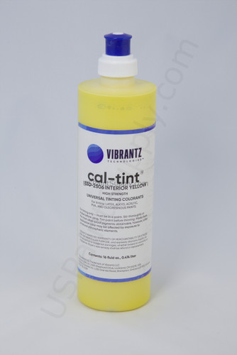 16oz plastic bottle of Cal Tint with push/pull cap in the color interior yellow
