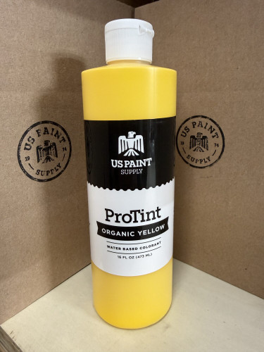 US Paint Supply ProTint Organic Yellow 16 oz water-based colorant bottle