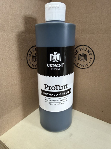 US Paint Supply ProTint Phthalo Green 16 oz water-based colorant bottle