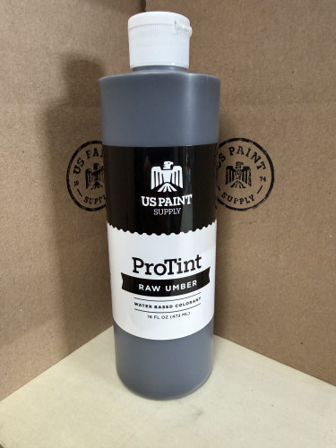 US Paint Supply ProTint Raw Umber 16 oz water-based colorant bottle