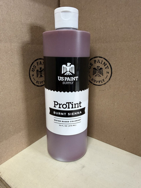 US Paint Supply ProTint Burnt Sienna 16 oz water-based colorant bottle