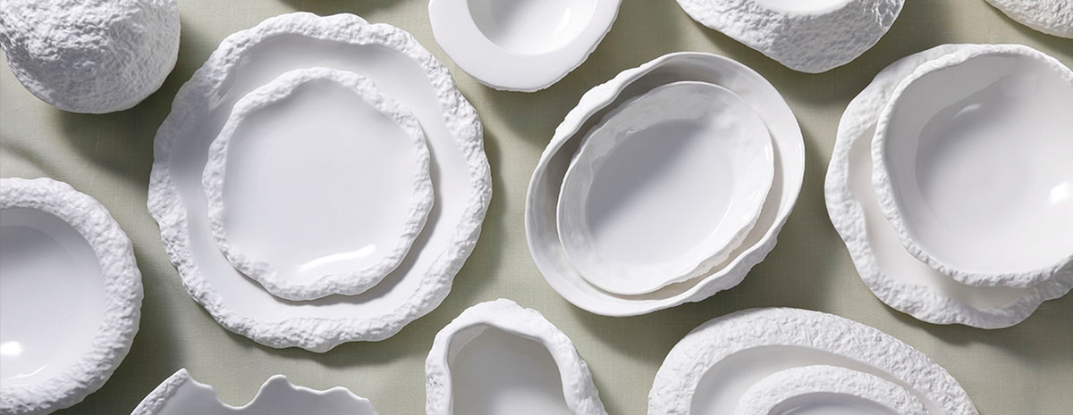 Maastricht Porselein neue Kollektion: Calcaire White