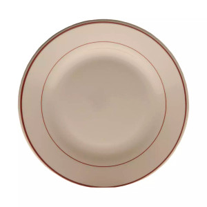 Arcoroc Bord Arcopal Bordeaux 22.5 cm Hardglas Offwhite Rood