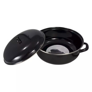 Mammoet Braadpan 28 cm 5 liter Emaille Zwart