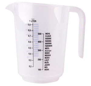 Measuring cup 1 liter Polypropylene