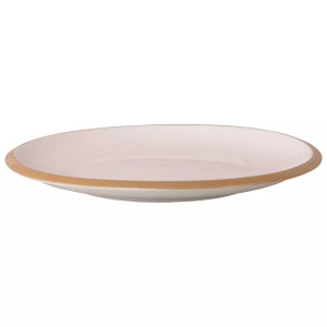 Bright Rim Teller 21 cm Beige Porzellan 