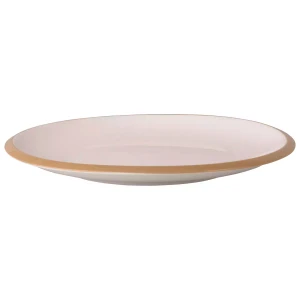 Bright Rim Plate ,Bright Rim cm, Beige Porcelain 