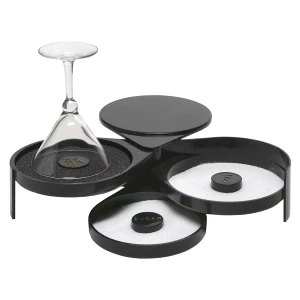 Barprofessional Glasrimmer „ Tools “ 18 x 18 x 7,5 cm Kunststoff Schwarz