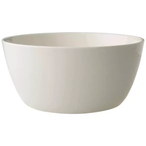 Maastricht Porselein Plat « Lux » 058, 21 cm, 2 litres, blanc cassé
