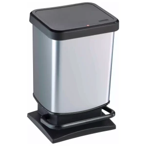 Rotho Afvalbak Paso 30 x 27 x 46 cm 20 liter Kunststof Zilver
