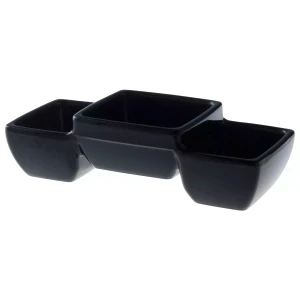 Truyts Schaal 3-vaks Melamine 14 x 6 cm Melamine Zwart
