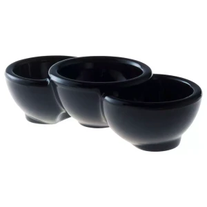 Truyts Schaal 3-vaks Melamine 13.5 x 6.5 cm Melamine Zwart
