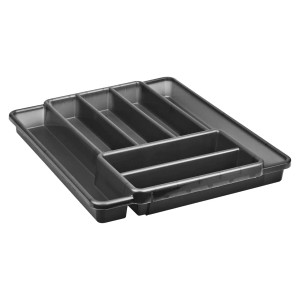 Rotho Besteckkasten 39,5 x 34 x 5 cm Kunststoff Grau 7-Etagen