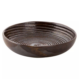 Palmer plate deep coupe Metallic 15 cm Stoneware Brown