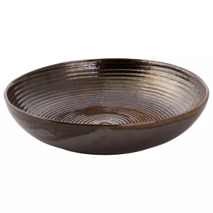 Palmer Bord diep coupe Metallic 26 cm Stoneware Bruin