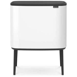 Brabantia Abfallbehälter 59 x 38 x 54 cm 33 Liter Metall Weiß
