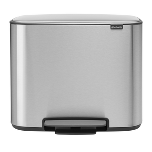 Brabantia Pedaalemmer Bo 36.5 x 54 x 44 cm 11 liter 23 liter RVS Grijs