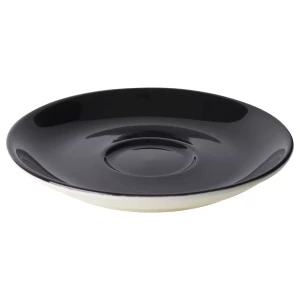 Maastricht Porselein Cappuccino Saucer Bart Colour Cafe 942 15.5 cm Black