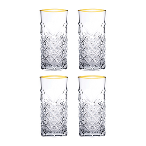 Pasabahce Long Drink Timeless 29.5 cl Glass Gold