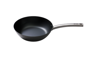 Skottsberg Wok Carbon Steel 28 cm Platte Stahl Schwarz