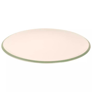 Bright Rim Teller 25,5 cm Weiß Grün Porzellan 