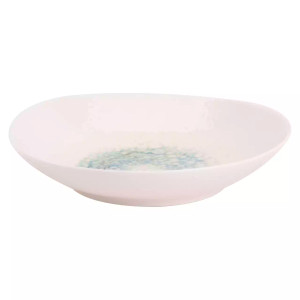 Maastricht Porselein plate Deep Aqua Mineralis Organic 20 cm White