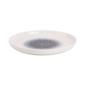 Maastricht Porselein plate Coupe Grey Mineralis 21 cm White