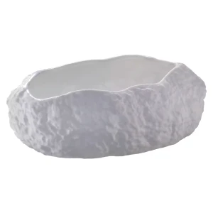Maastricht Porselein Plat « Calcaire », 20,5 x 13 cm, blanc 
