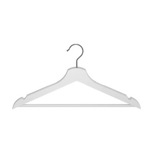 Kledinghanger Bumerang 44 cm Hout Wit