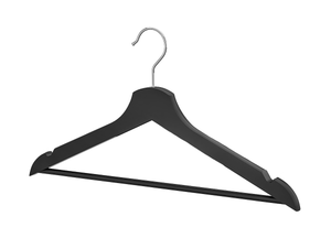 Kleiderbügel Bumerang 43 cm Holz Schwarz