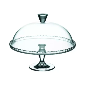 Pasabahce Plateau à gâteaux avec cloche « Patisserie » en verre, 32 cm