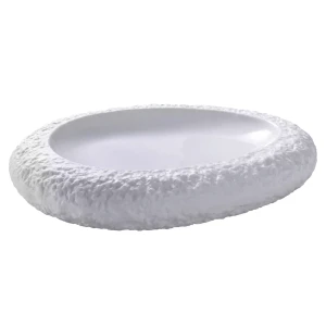 Maastricht Porselein Assiette « Calcaire », 23 x 19 cm, blanche 