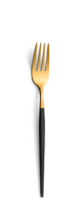 Amefa Dessertgabel 1114 Soprano 18,3 cm 18/0 Gold/Schwarz