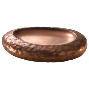 Maastricht Porselein Assiette « Calcaire », 17,5 x 14,3 cm, bronze