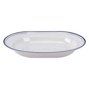 Mammoet Schale Linee 30 x 22 cm, oval, blau-weiß