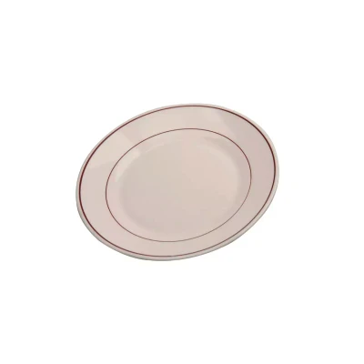 Arcoroc Plate Arcopal Bordeaux 19.5 cm Tempered glass Off-white Red