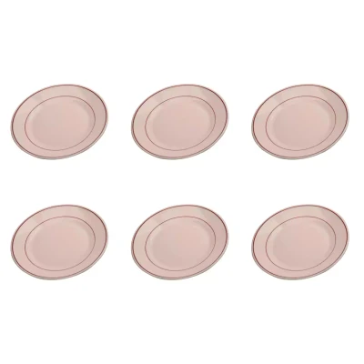 Arcoroc Plate Arcopal Bordeaux 19.5 cm Tempered glass Off-white Red