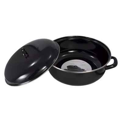 Bratpfanne 28 cm 5 l Schwarz Emaille