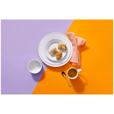 Mammoet and Saucer Budgetline , 20 cl, 13.5 cm, White Porcelain