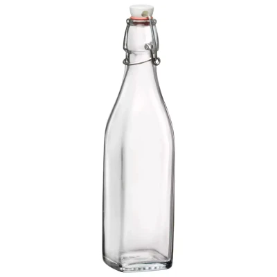 Rocco Bormioli Bouteille « Swing » 1 litre, en verre argenté