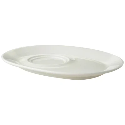 Maastricht Porselein Plat à soupe « Lux » 022, 23,5 cm, blanc cassé