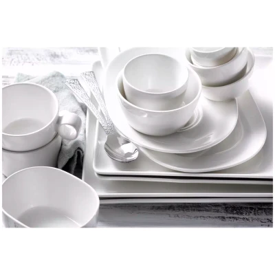 Maastricht Porselein Plat de hors-d'œuvre « Lux » 041, 14 cm, blanc cassé