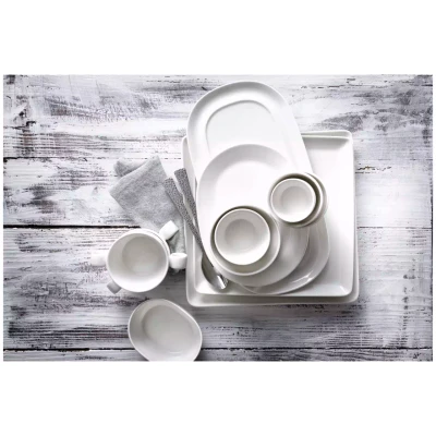 Maastricht Porselein Plat de hors-d'œuvre « Lux » 041, 14 cm, blanc cassé