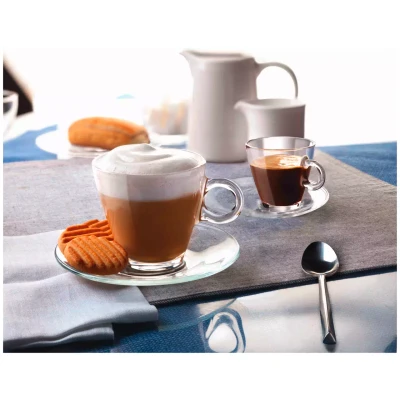 Rocco Bormioli Cappuccinotasse Easy Bar 22 cl Hartglas