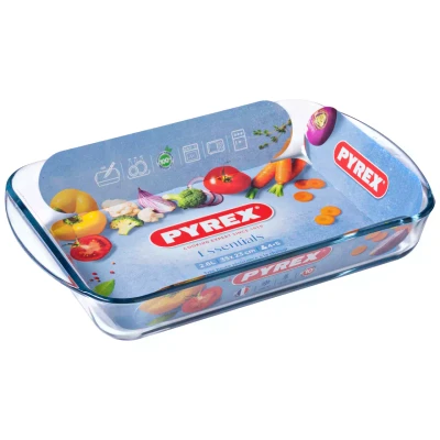 Pyrex Plat à four Essentials 35 x 23 x 5 cm, 2,6 litres, en borosilicate 