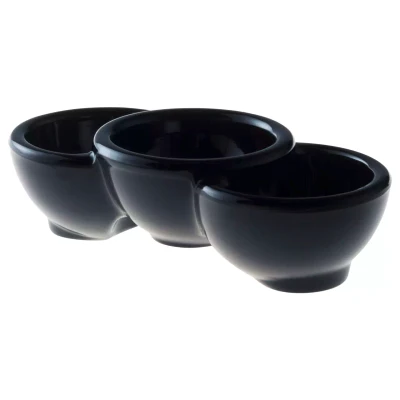 Truyts Schaal 3-vaks Melamine 13.5 x 6.5 cm Melamine Zwart