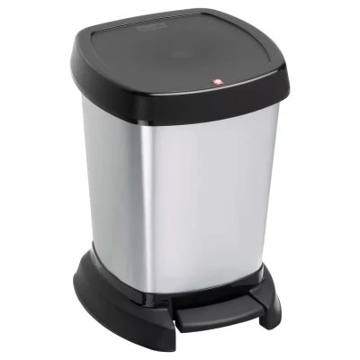 Rotho Pedaalemmer Paso 20 x 19 x 29.5 cm 6 liter Kunststof Zilver